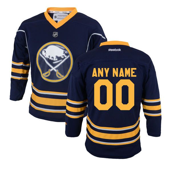 Reebok Buffalo Sabres Preschool Replica Home Custom NHL Jersey - Navy Blue